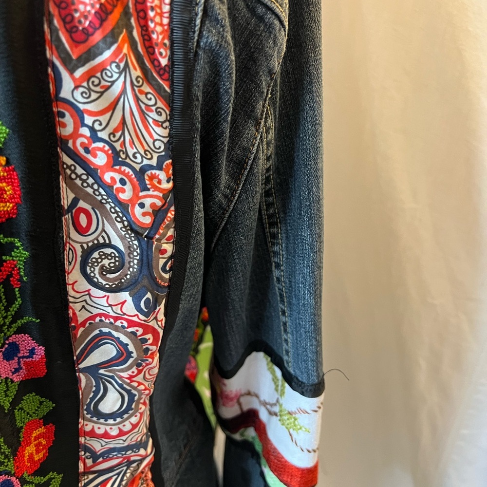 Colorful Patchwork Denim Jacket - Picture 5 of 12